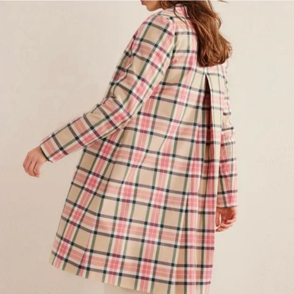 Boden Spring Plaid Trench coat - Picture 2 of 11